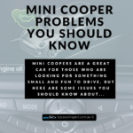 Mini Cooper problems.