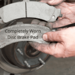 Completely Worn Disc Brake Pad