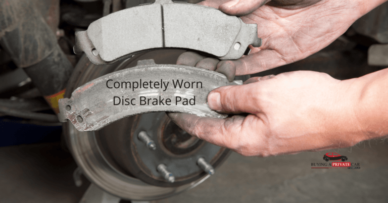 Completely Worn Disc Brake Pad