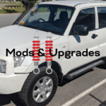 Mitsubishi Pajero Mods with Nolathane Bushes, Pedders Air Assist, Long Range Fuel Tank and Other Accessories