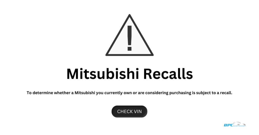 Mitsubishi recalls.